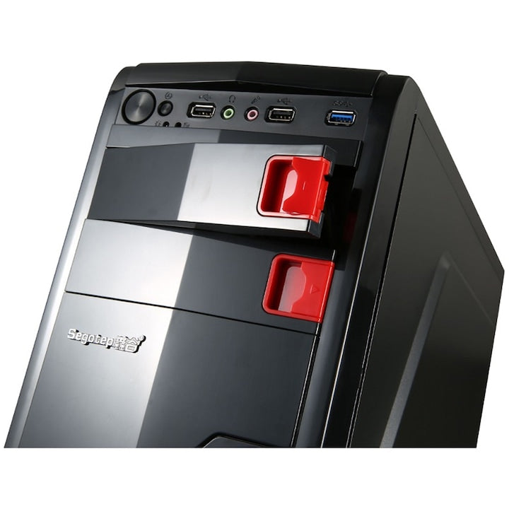 GeFors Office PC H1 Asztali rendszer - Quad®Ryzen3-2100G 3,2 GHz, 8 GB DDR4 RAM, 1000 GB HDD + 120 GB SSD, Radeon Vega Video